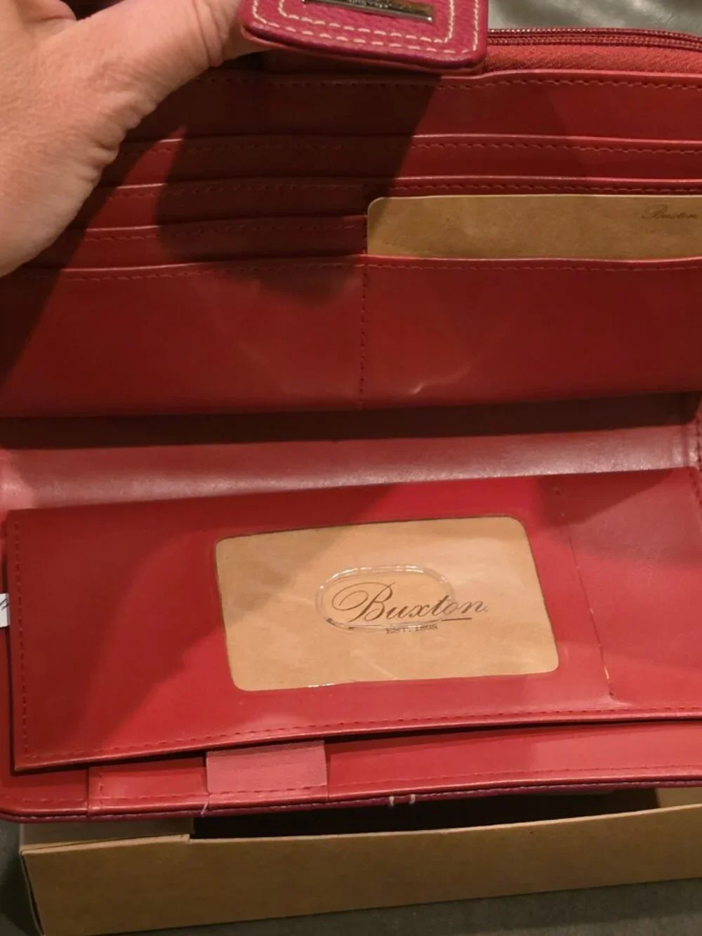 Buxton Women Clutch Wallet Red New In Box